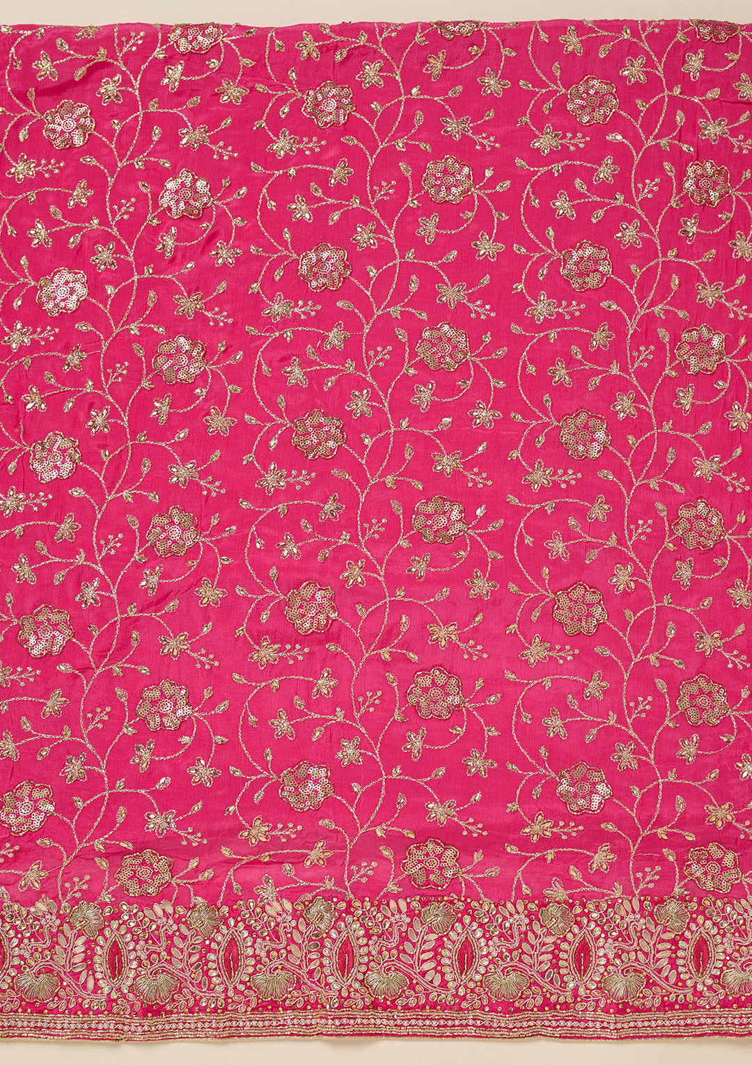 Pink Zariwork Georgette Unstitched Salwar Suit