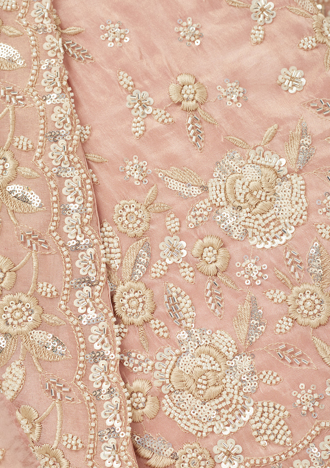 Pink Silver Stonework Tissue Unstitched Salwar Suit