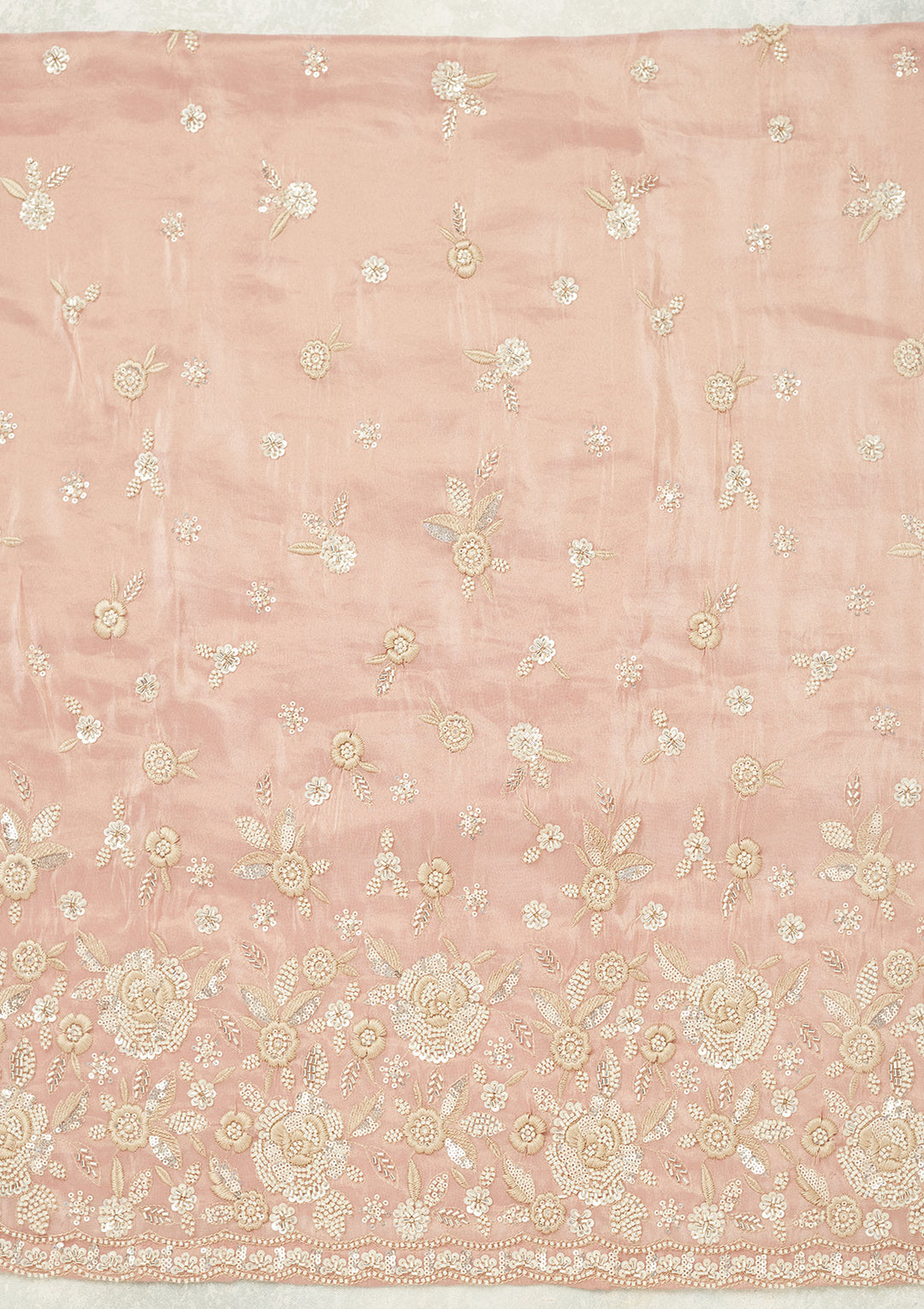 Pink Silver Stonework Tissue Unstitched Salwar Suit