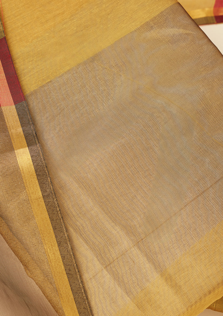 Mehendi Zariwork (Gold) Tissue Unstitched Salwar Suit