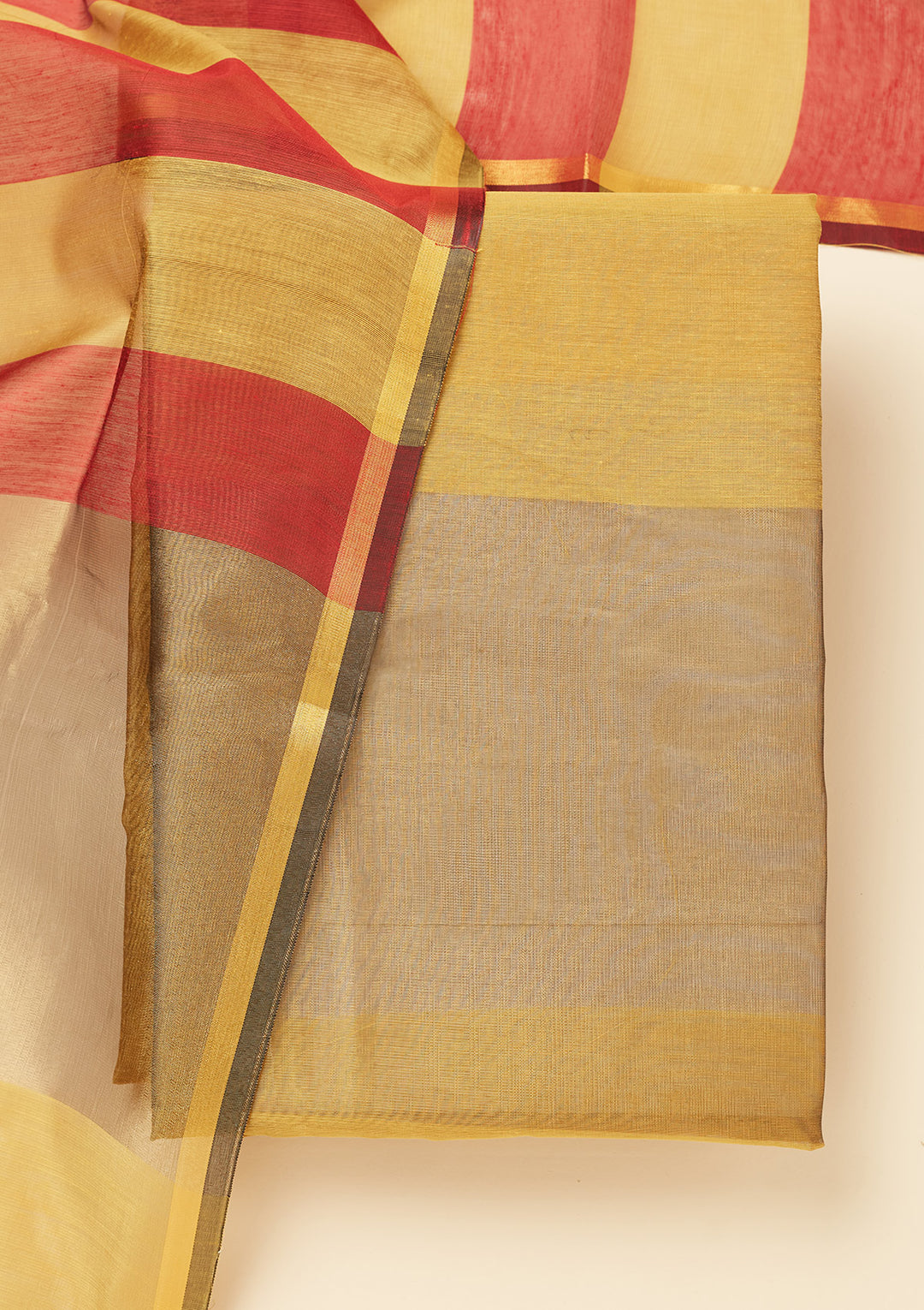 Mehendi Zariwork (Gold) Tissue Unstitched Salwar Suit