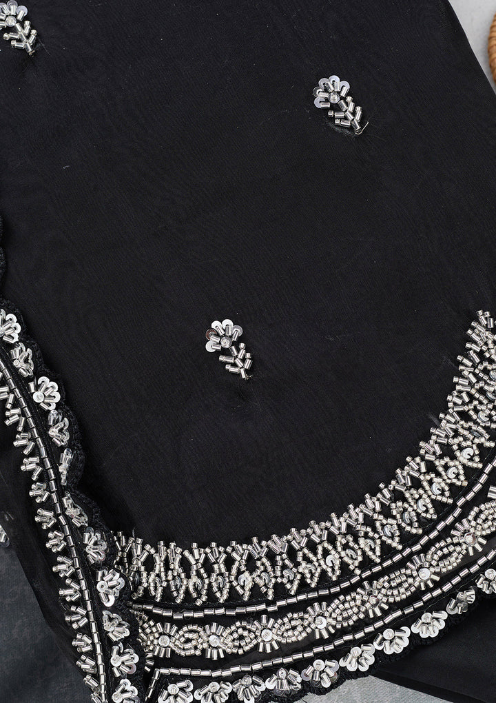 Black Cutdana Tissue Unstitched Salwar Suit