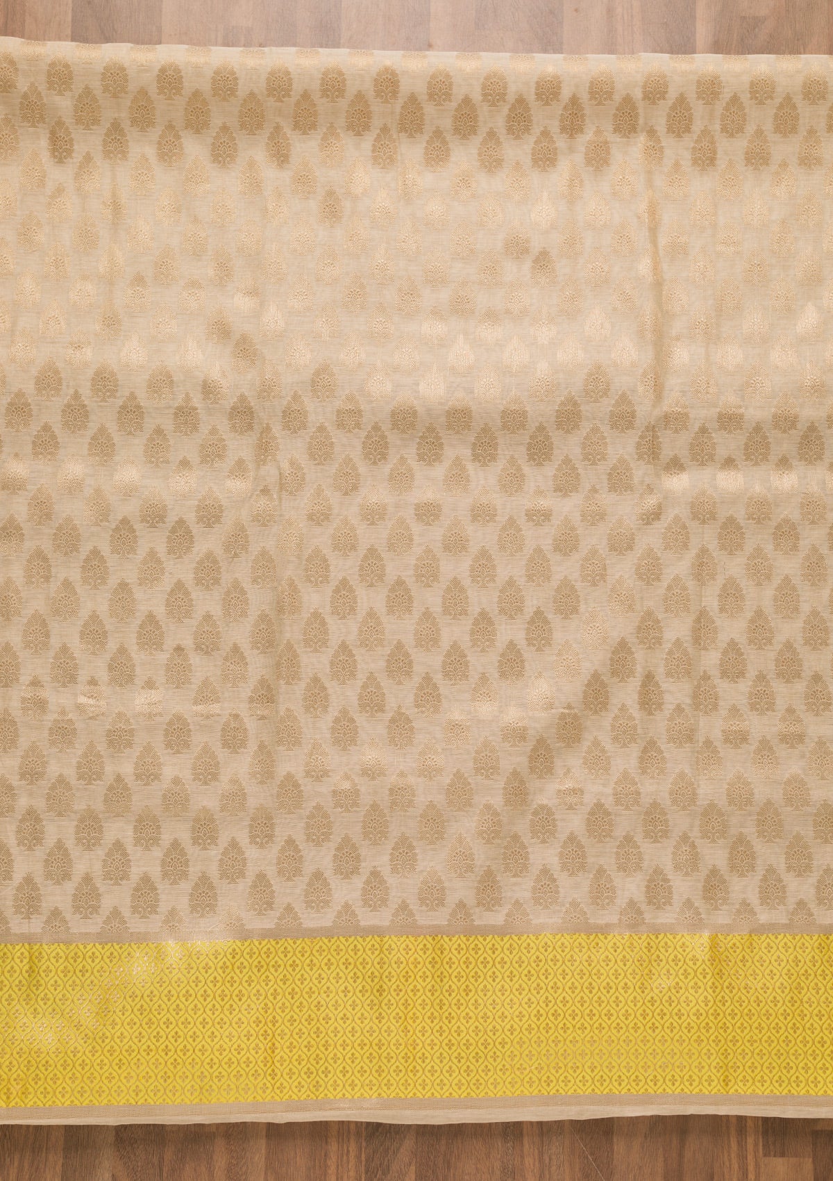 Gold Zariwork Brocade Unstitched Salwar Suit