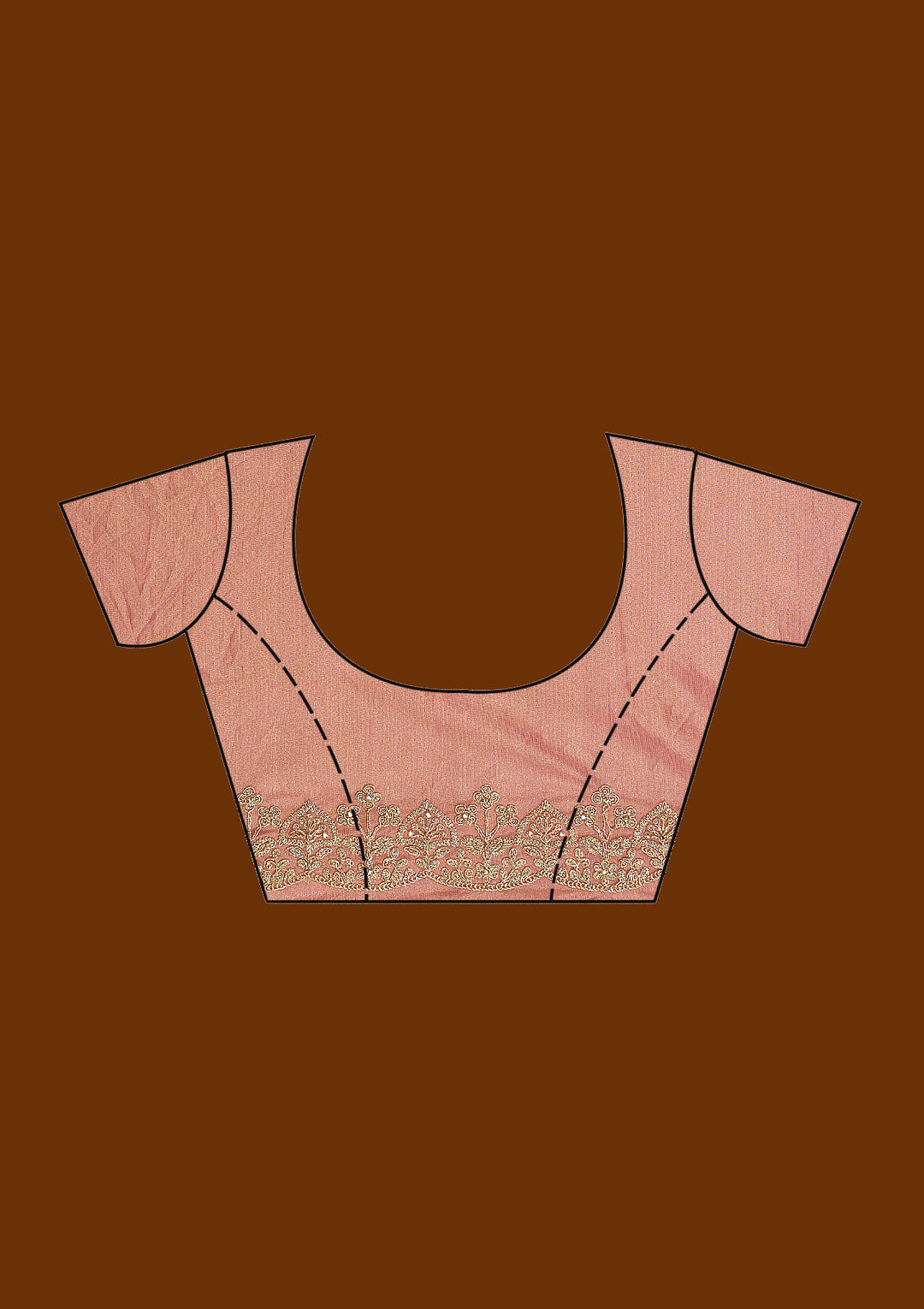 Baby Pink Sequins Tissue Saree