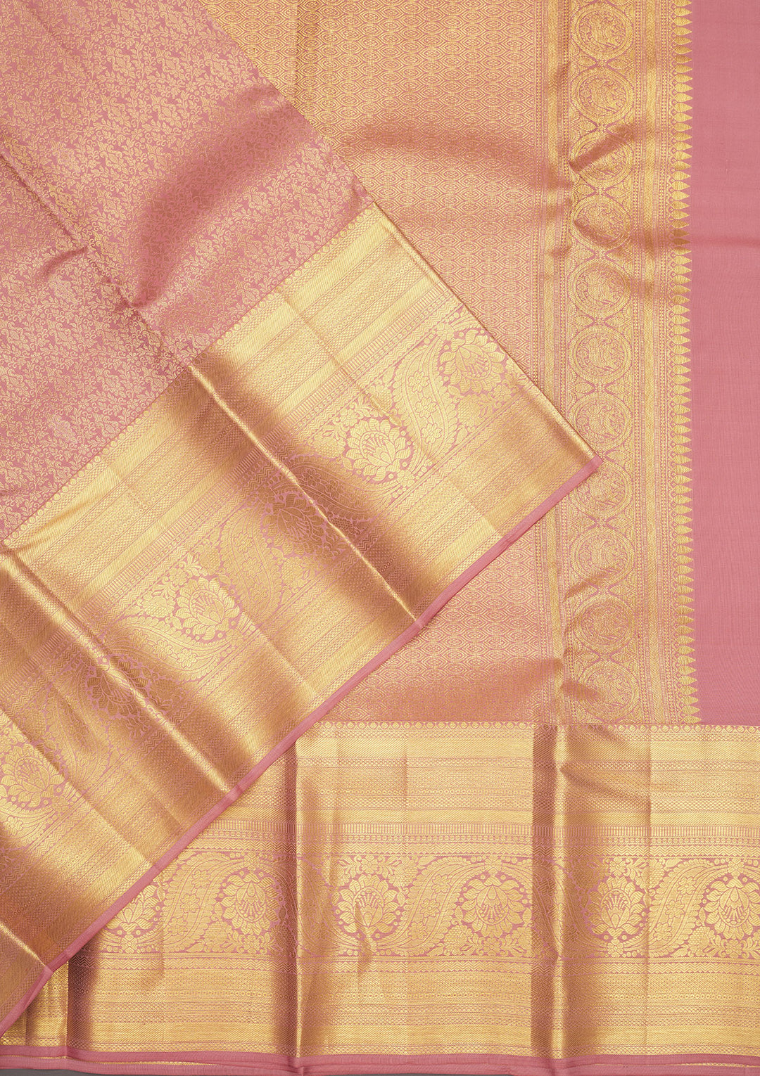Baby Pink Zariwork Pure Silk Saree