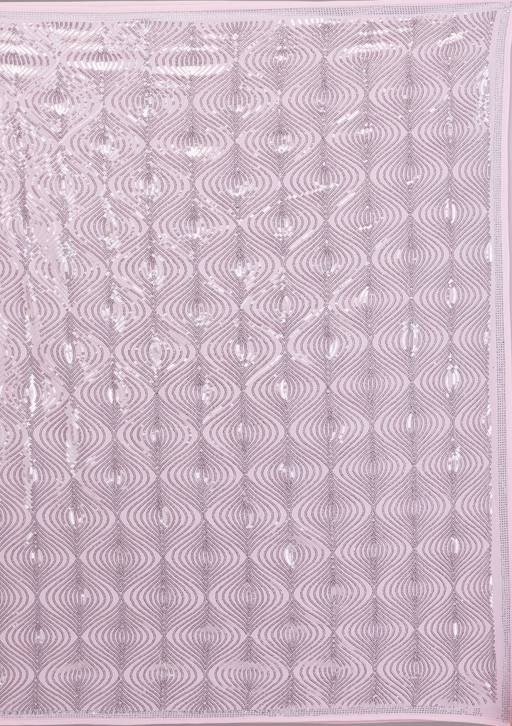 Baby Pink Sequins Georgette Saree