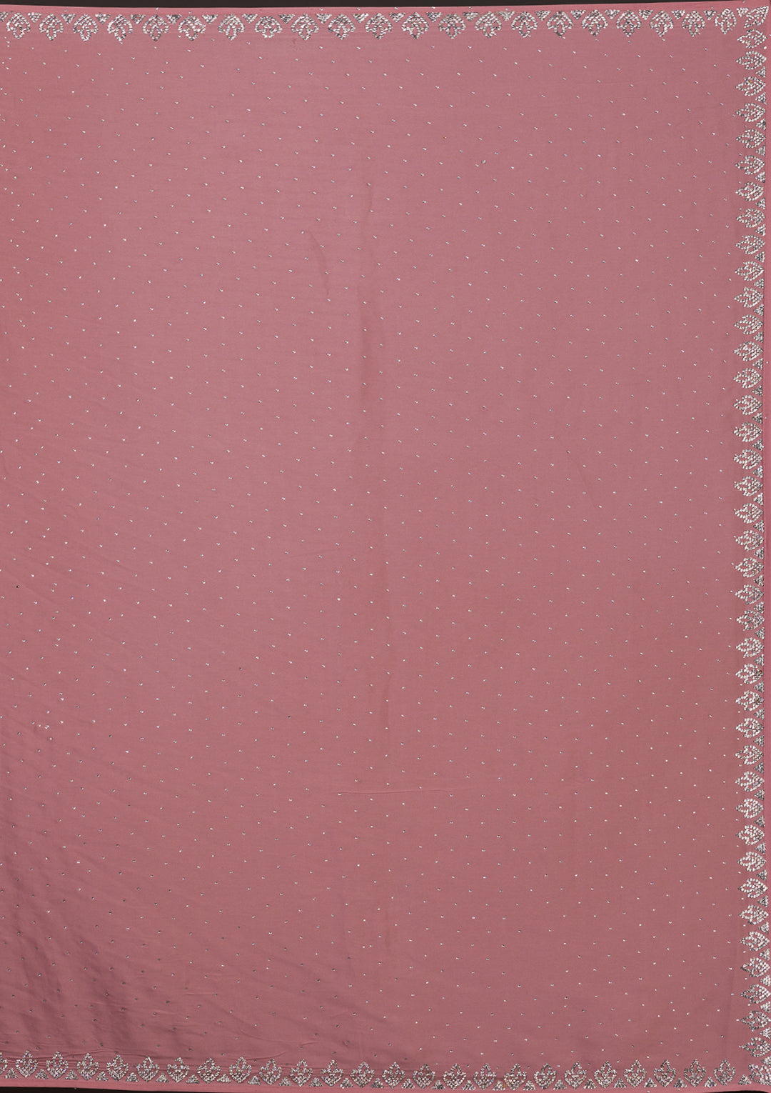 Baby Pink Stonework Satin Saree