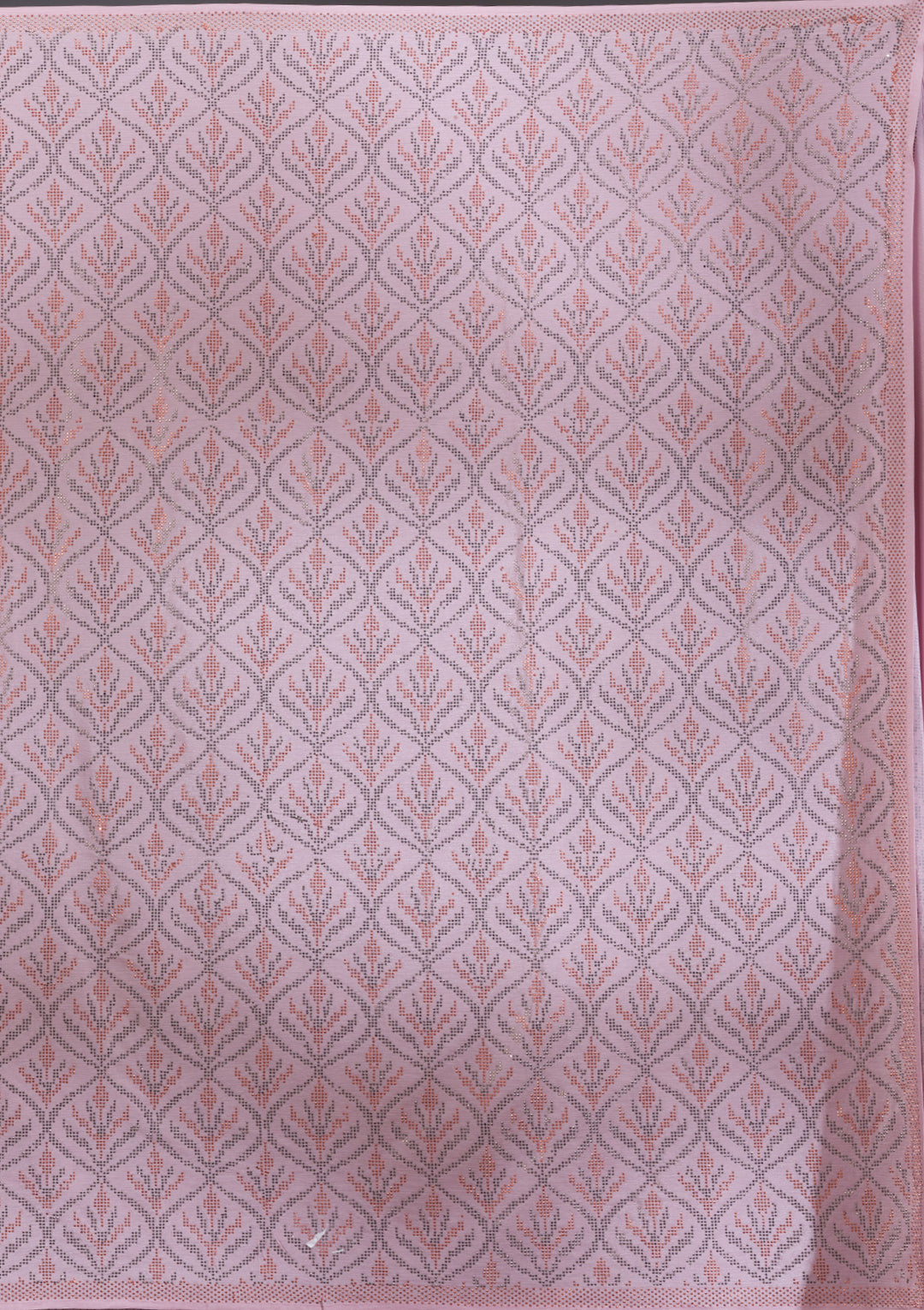 Baby Pink Stonework Satin Saree