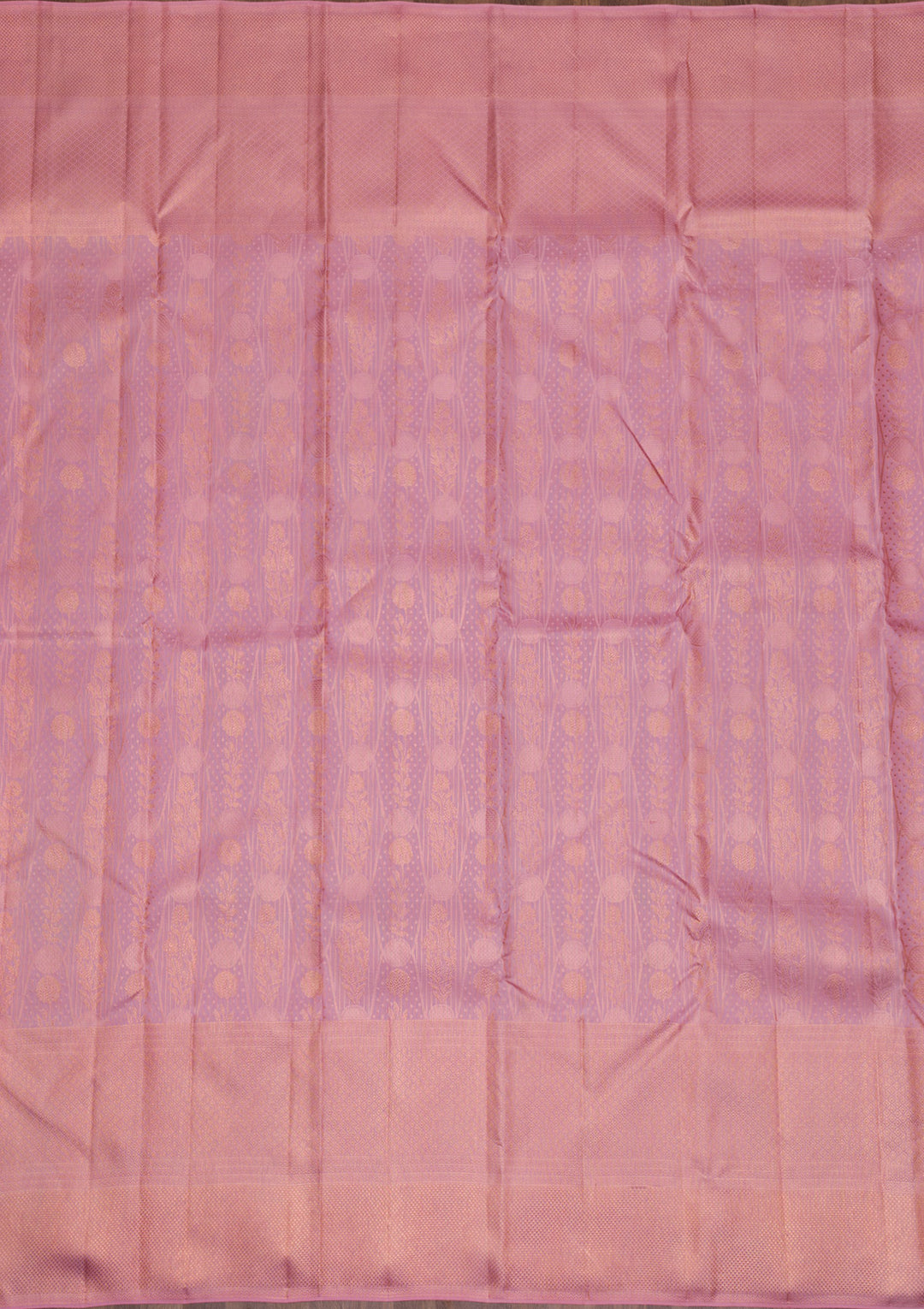 Baby Pink Copper Zariwork Pure Silk Saree