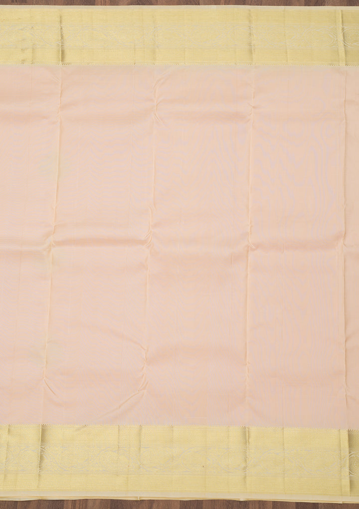 Baby Pink Zariwork Pure Silk Saree