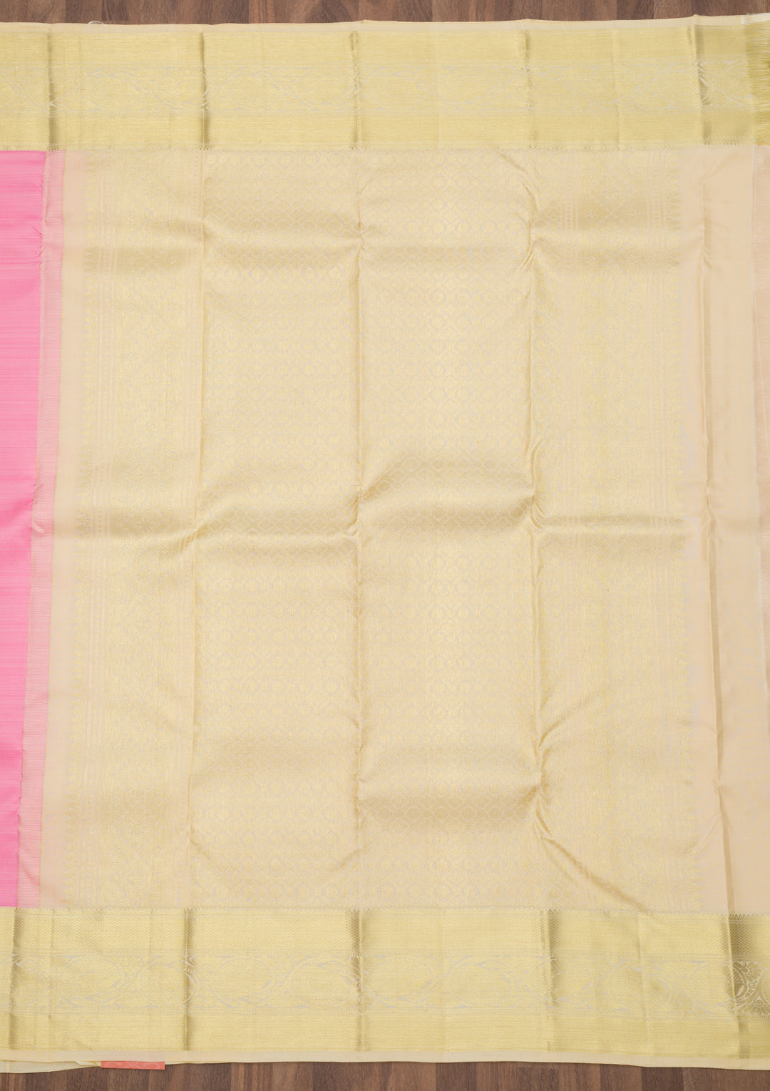 Baby Pink Zariwork Pure Silk Saree