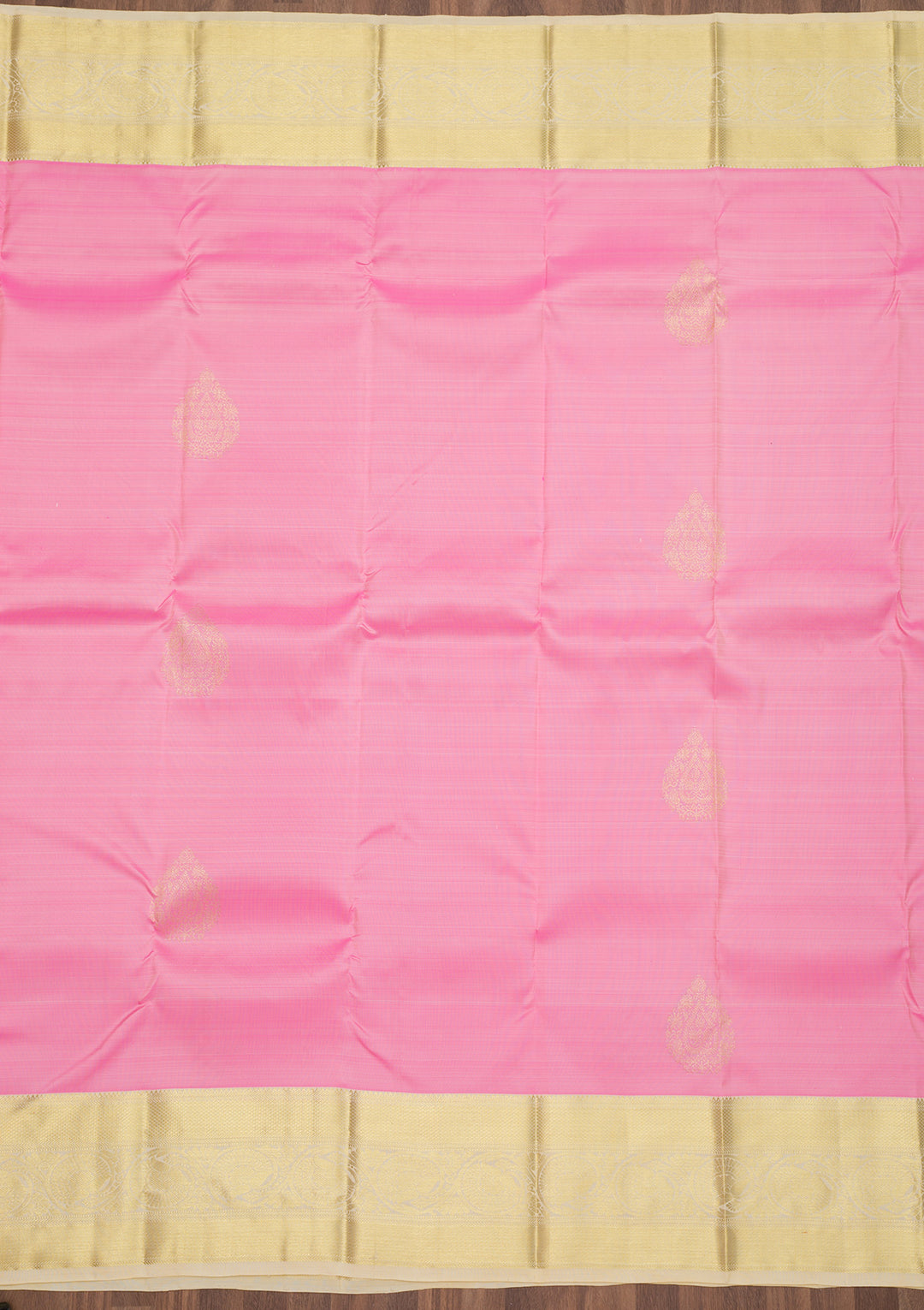 Baby Pink Zariwork Pure Silk Saree