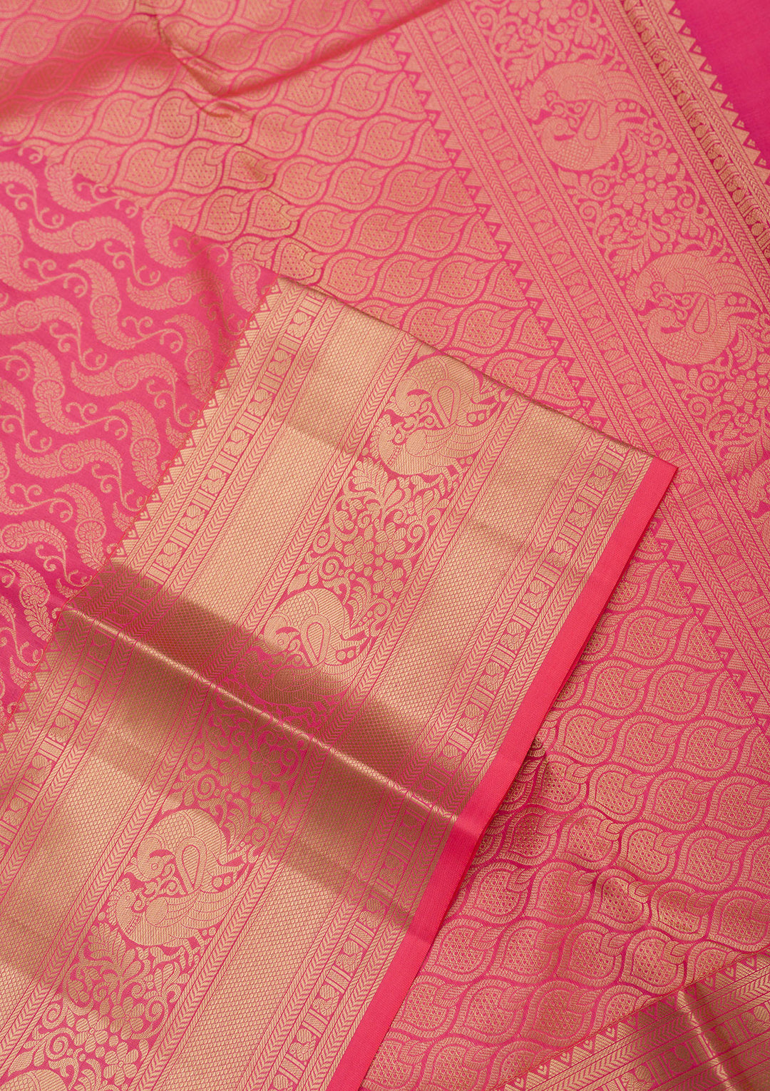 Baby Pink Zariwork Pure Silk Saree