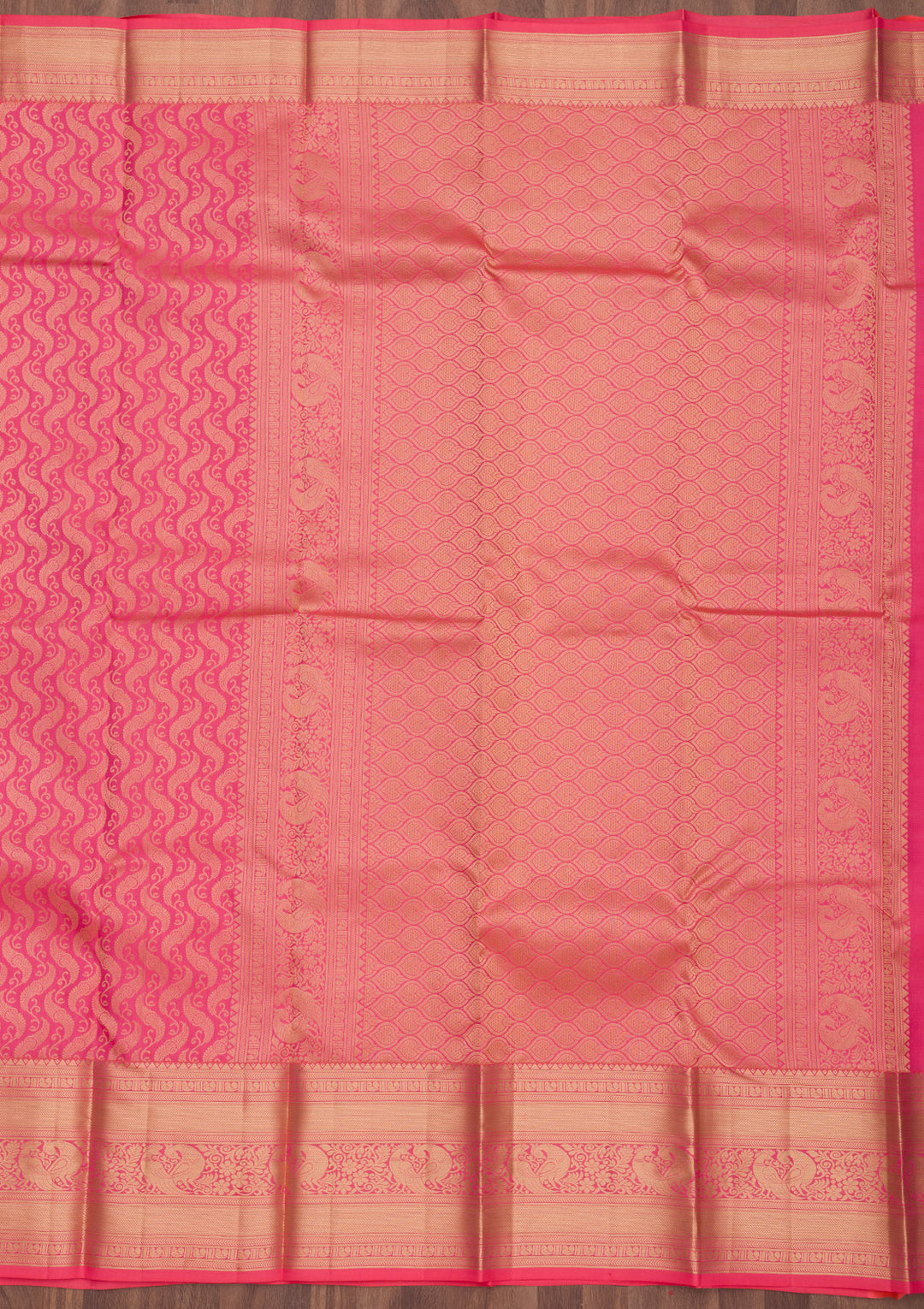 Baby Pink Zariwork Pure Silk Saree
