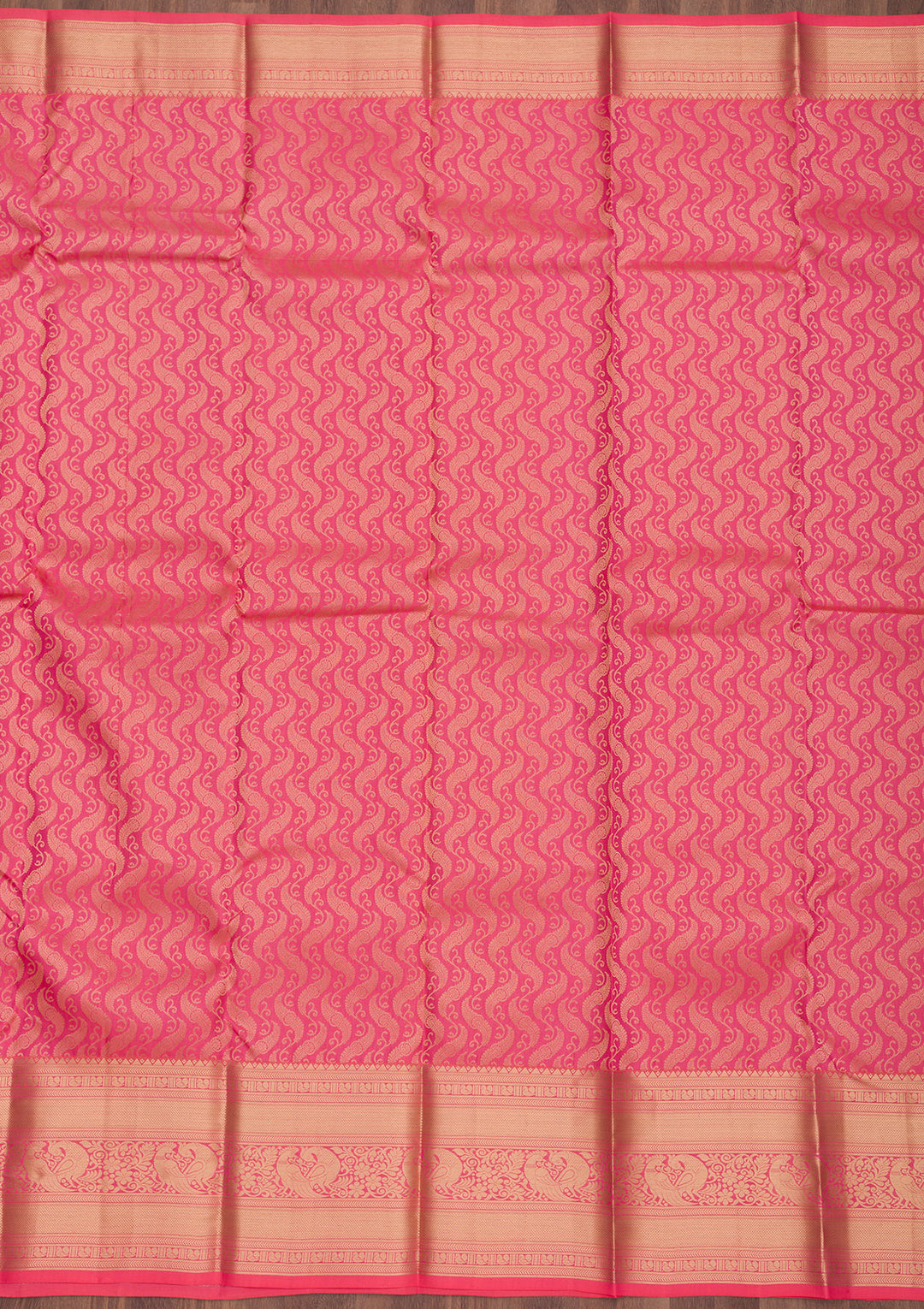 Baby Pink Zariwork Pure Silk Saree