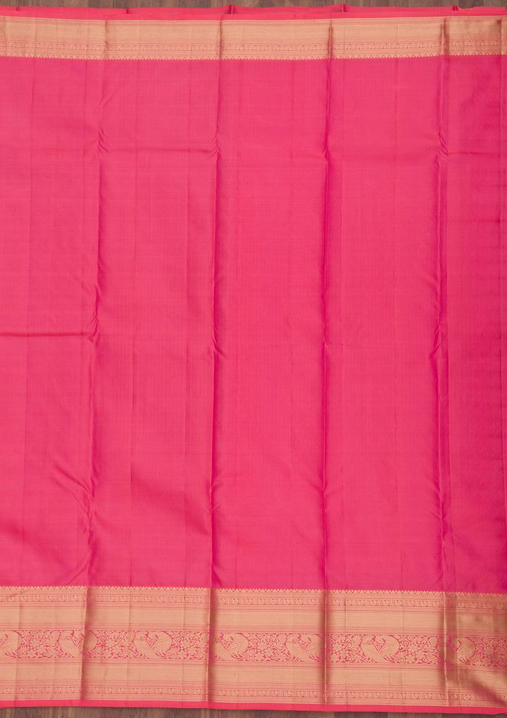 Baby Pink Zariwork Pure Silk Saree