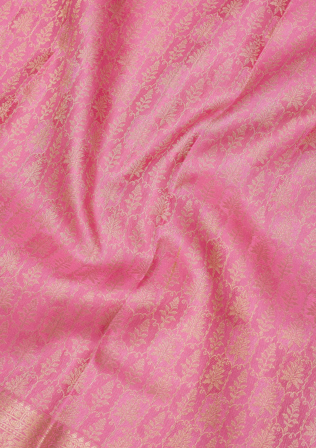 Baby Pink Zariwork Pure Silk Saree