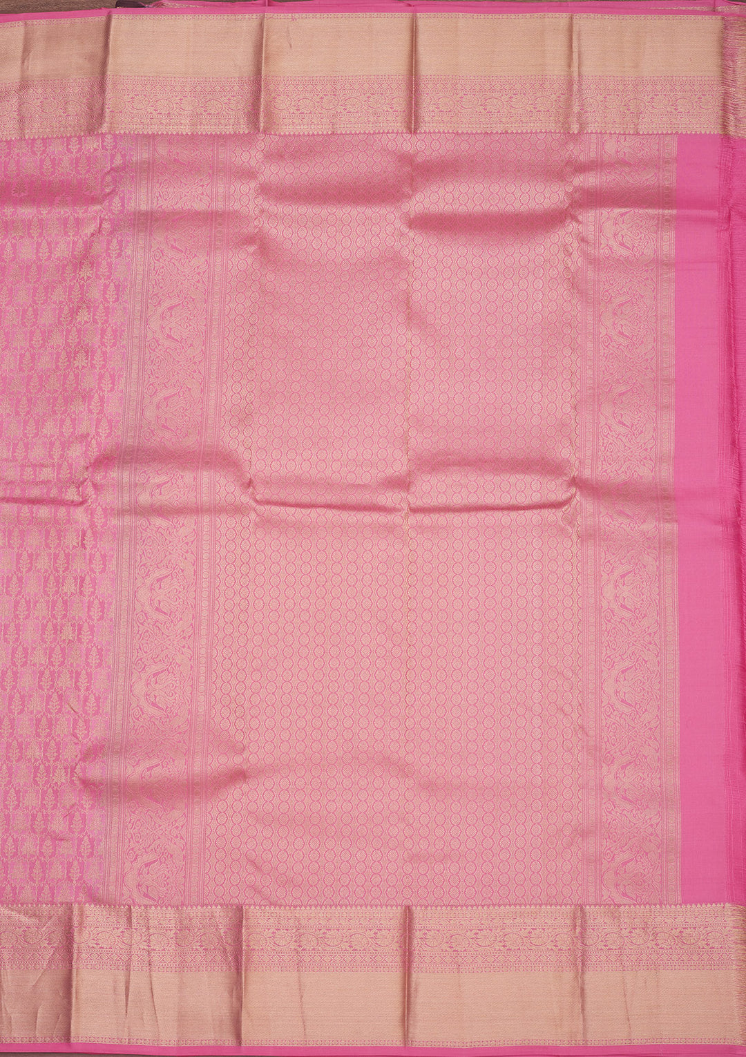 Baby Pink Zariwork Pure Silk Saree