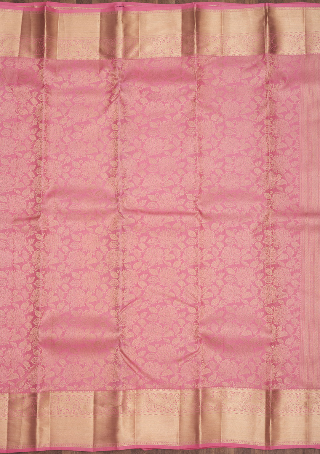 Baby Pink Zariwork Pure Silk Saree