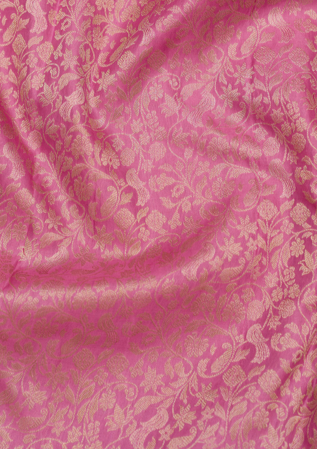 Baby Pink Zariwork Pure Silk Saree