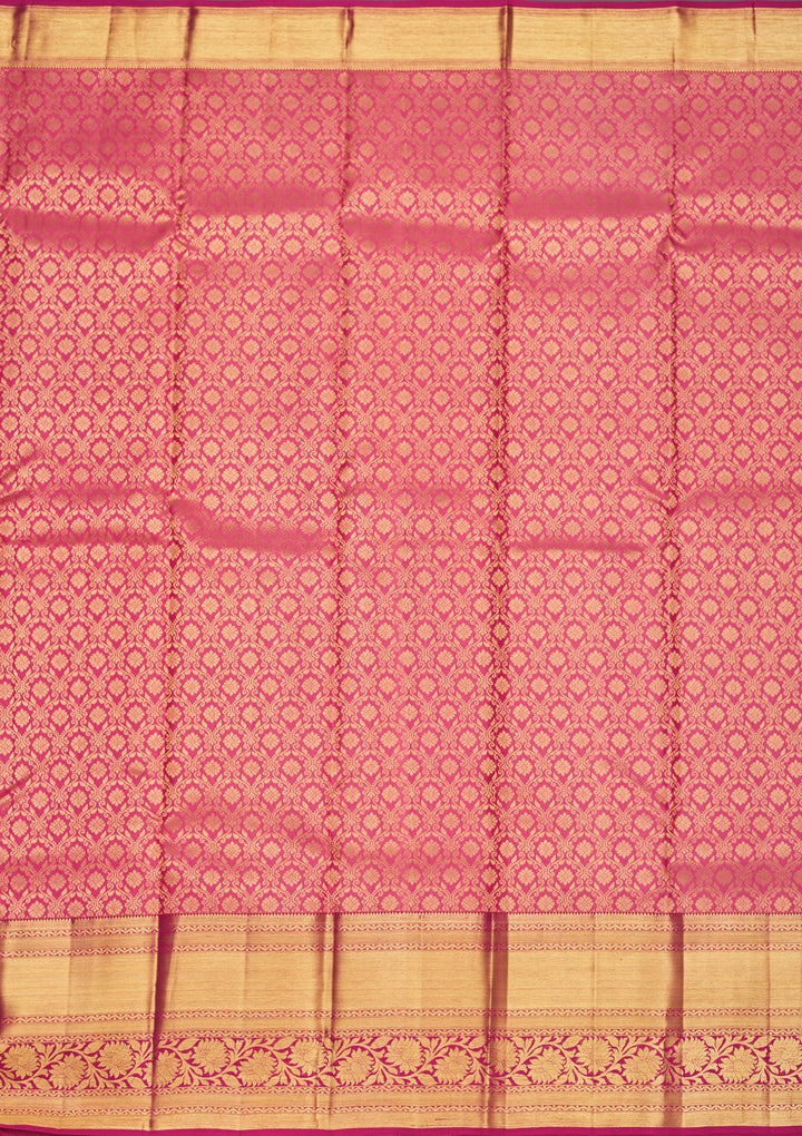 Baby Pink Zariwork Pure Silk Saree