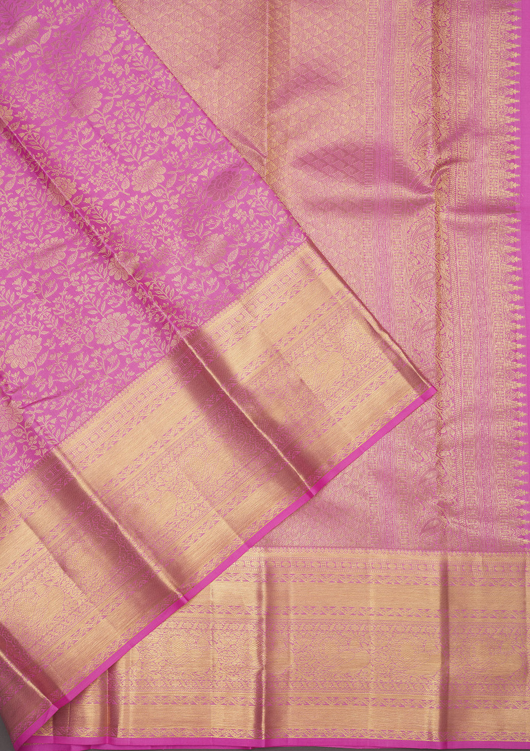 Baby Pink Zariwork Pure Silk Saree