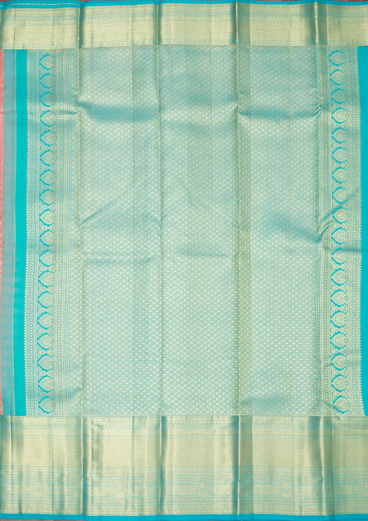 Baby Pink Zariwork Pure Silk Saree