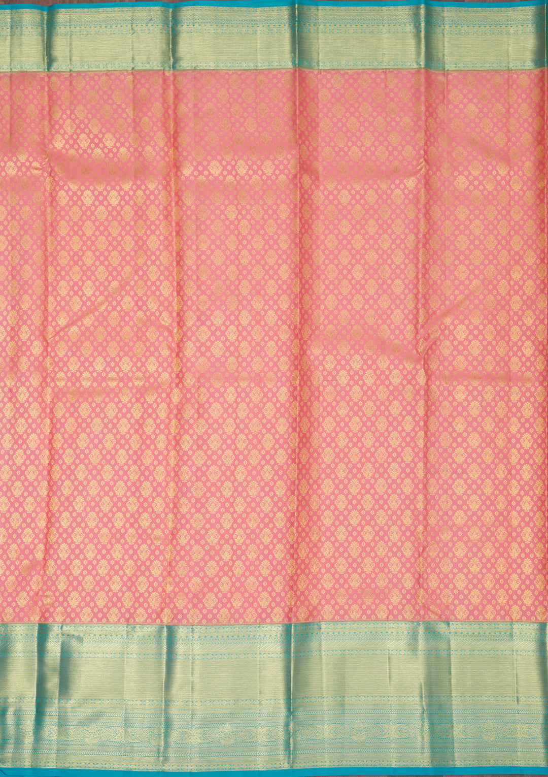 Baby Pink Zariwork Pure Silk Saree