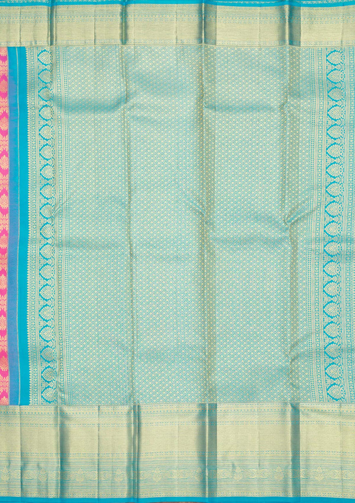 Baby Pink Zariwork Pure Silk Saree