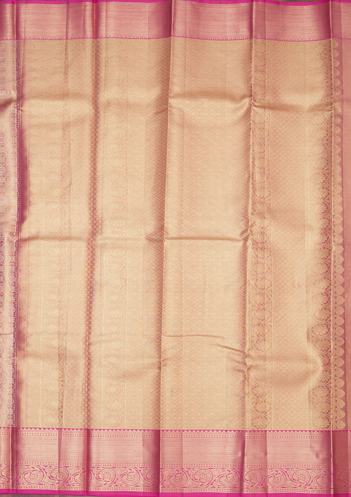 Baby Pink Zariwork Pure Silk Saree