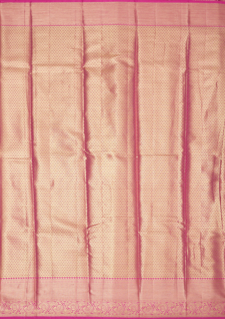 Baby Pink Zariwork Pure Silk Saree