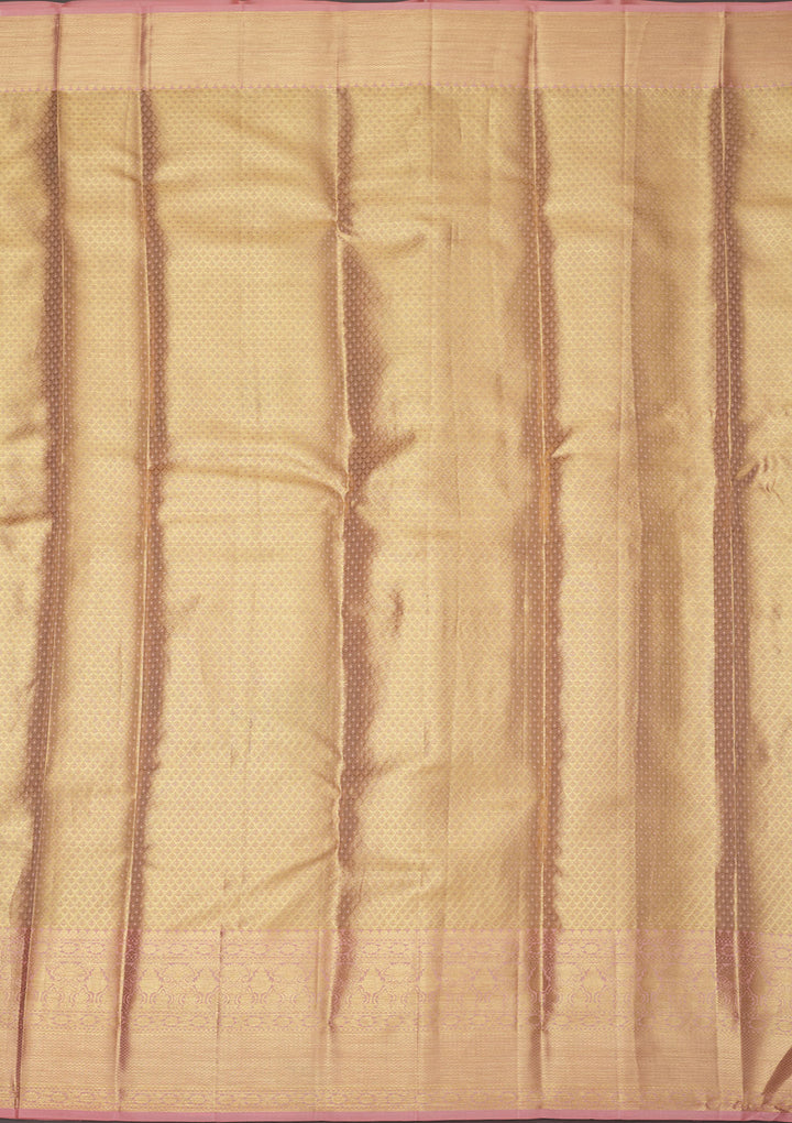 Baby Pink Zariwork Pure Silk Saree