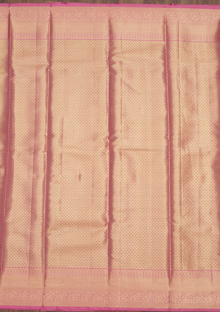 Baby Pink Zariwork Pure Silk Saree