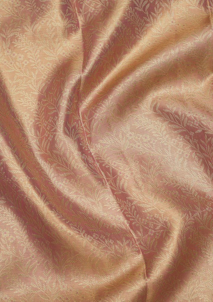 Baby Pink Zariwork Pure Silk Saree