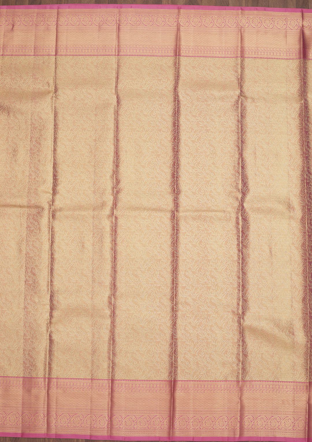 Baby Pink Zariwork Pure Silk Saree