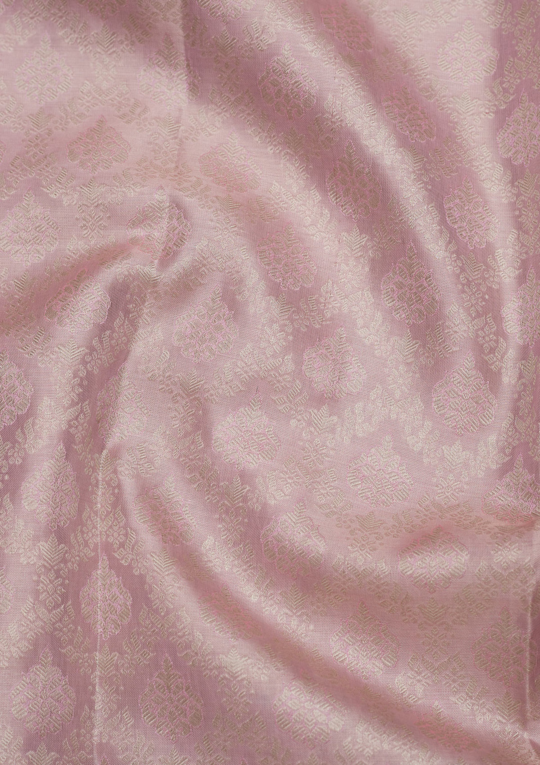 Baby Pink Zariwork Pure Silk Saree