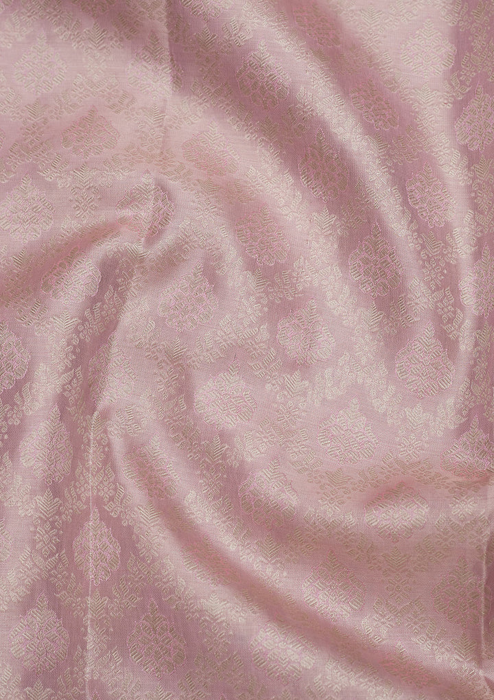 Baby Pink Zariwork Pure Silk Saree