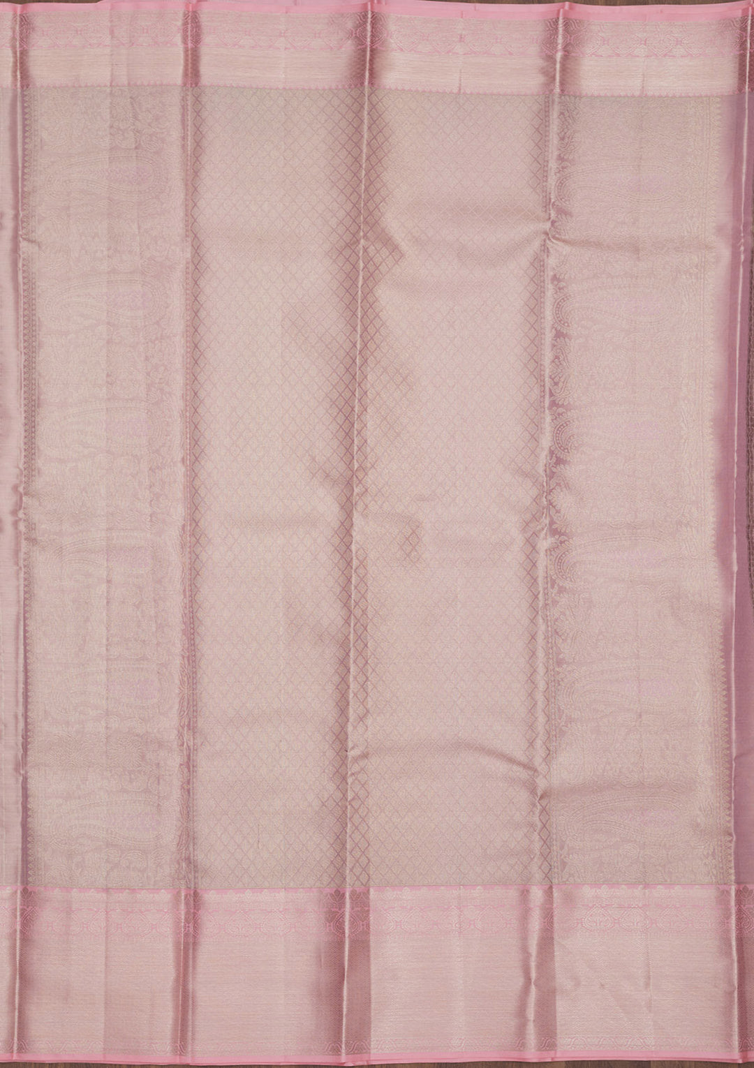 Baby Pink Zariwork Pure Silk Saree