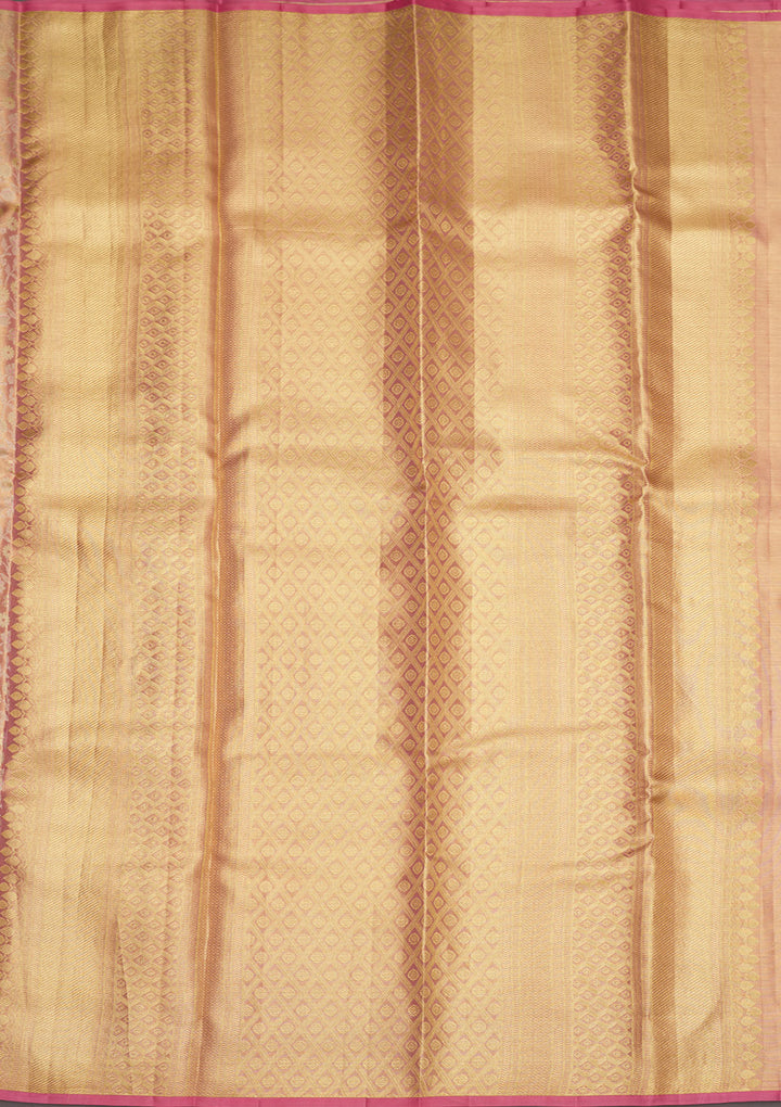 Baby Pink Zariwork Pure Silk Saree