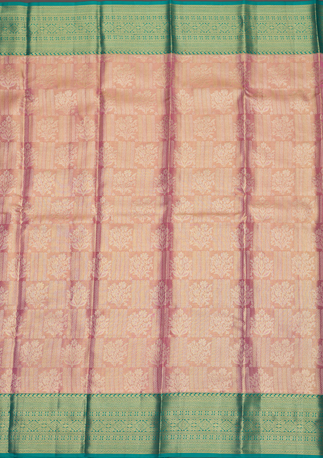 Baby Pink Zariwork Pure Silk Saree