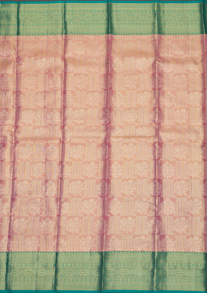 Baby Pink Zariwork Pure Silk Saree