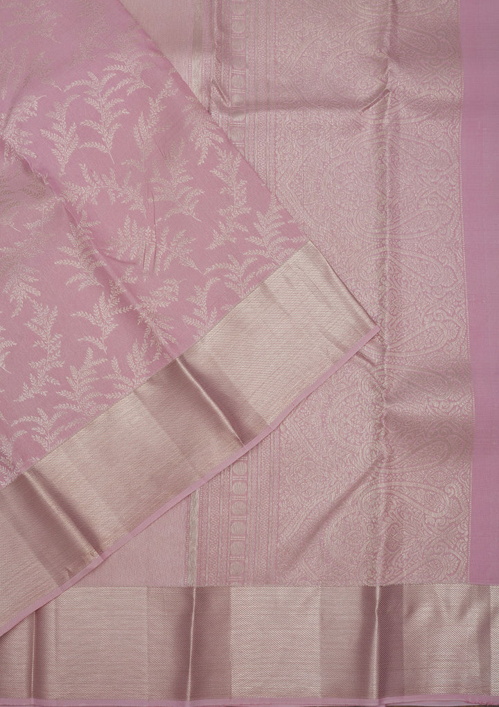 Lavender Zariwork Pure Silk Saree