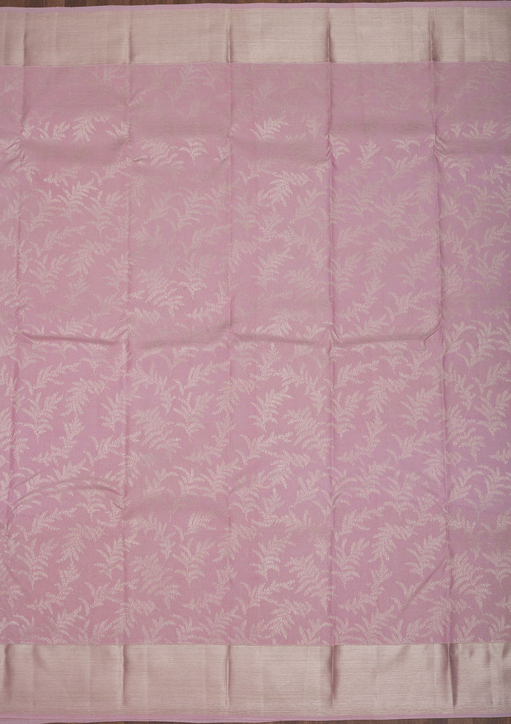 Lavender Zariwork Pure Silk Saree