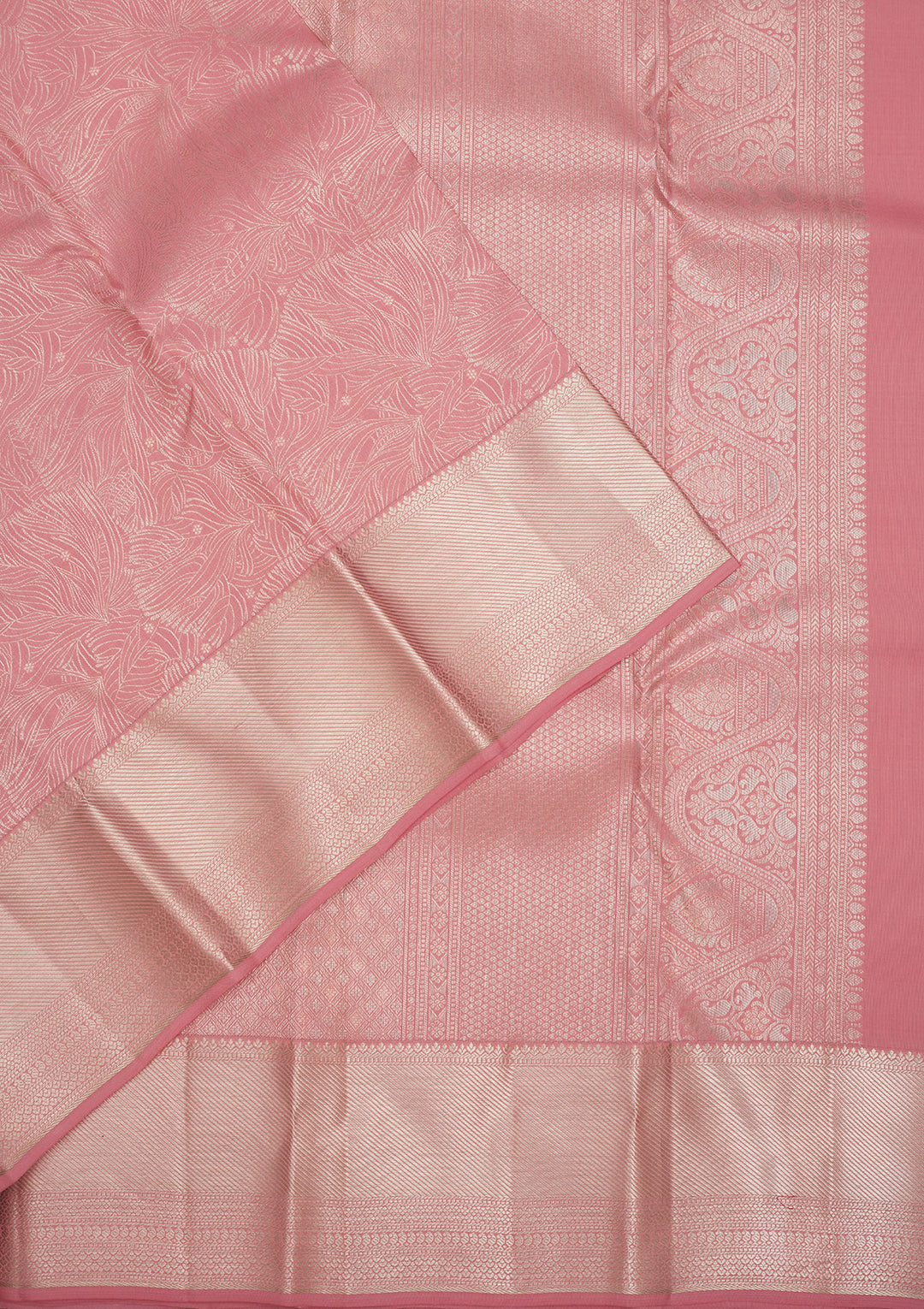 Baby Pink Zariwork Pure Silk Saree