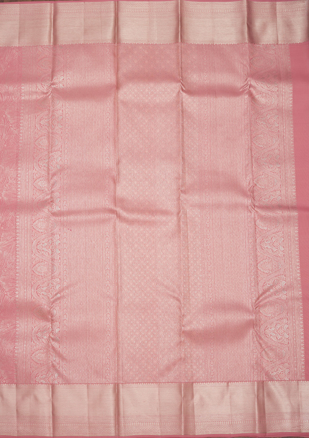 Baby Pink Zariwork Pure Silk Saree