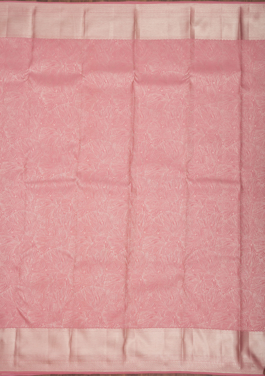 Baby Pink Zariwork Pure Silk Saree