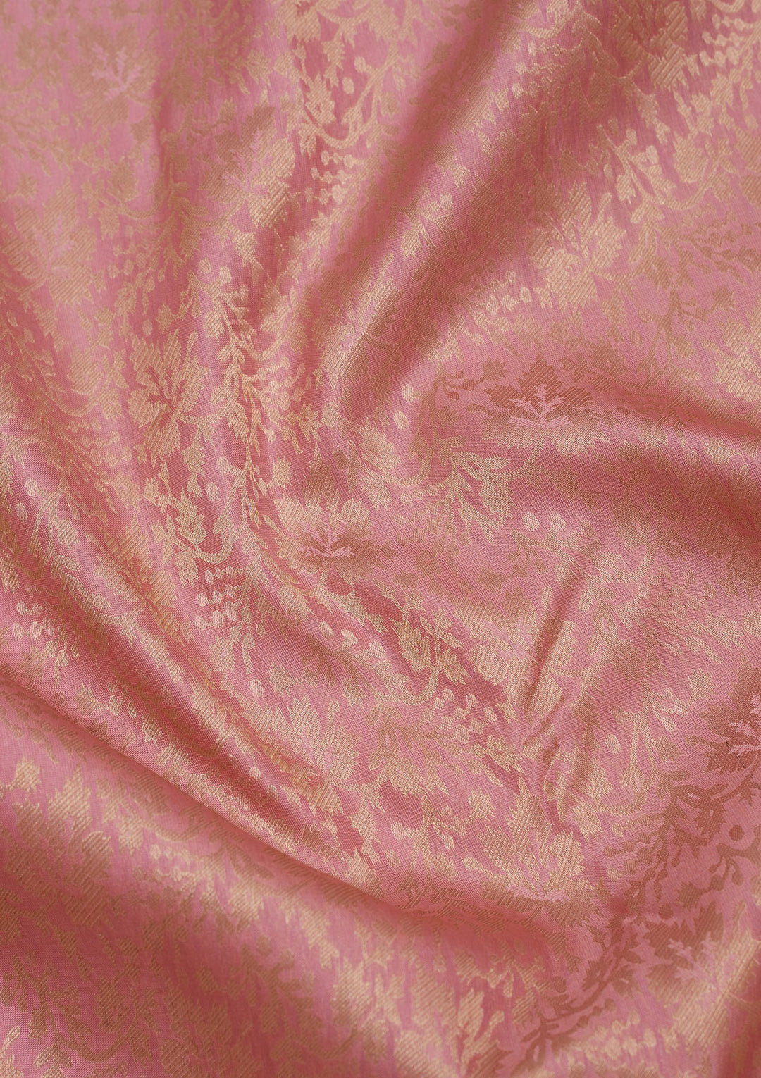 Baby Pink Zariwork Pure Silk Saree