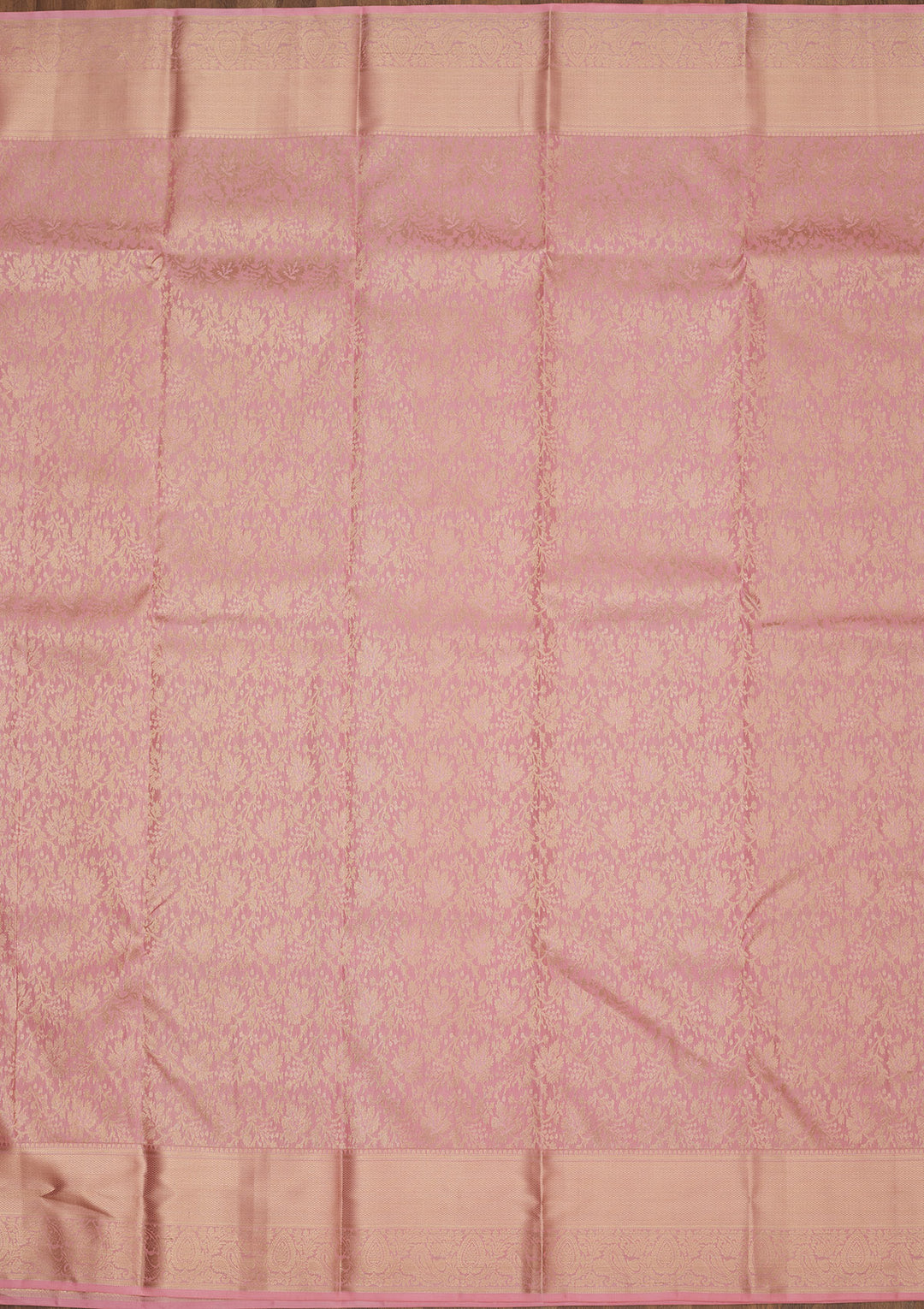 Baby Pink Zariwork Pure Silk Saree