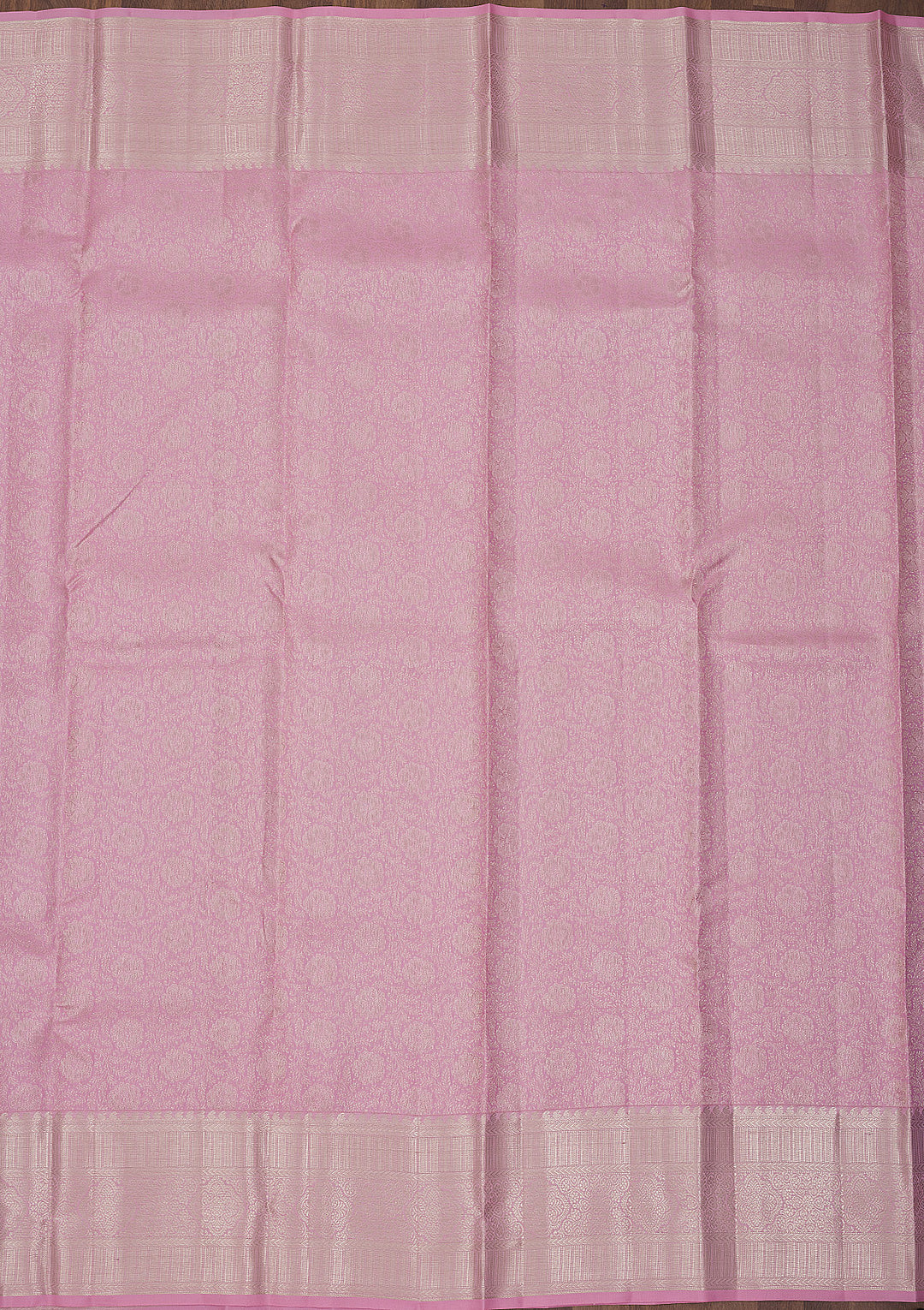 Baby Pink Zariwork Pure Silk Saree