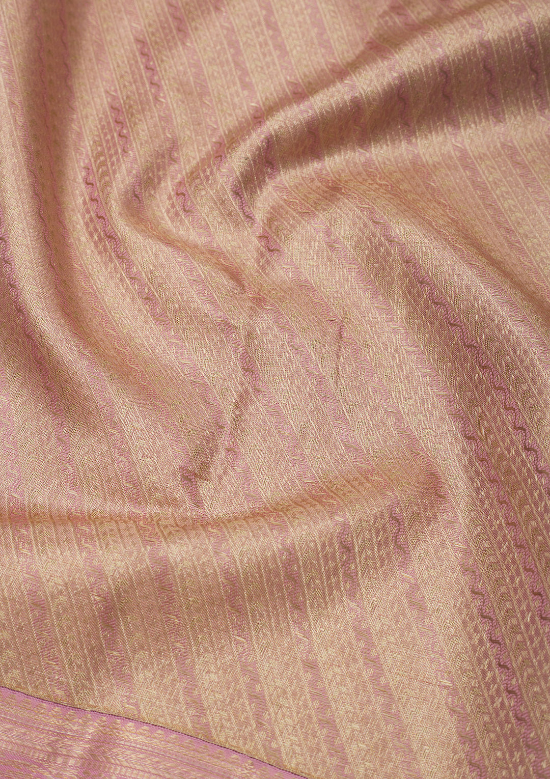 Baby Pink Zariwork Pure Silk Saree